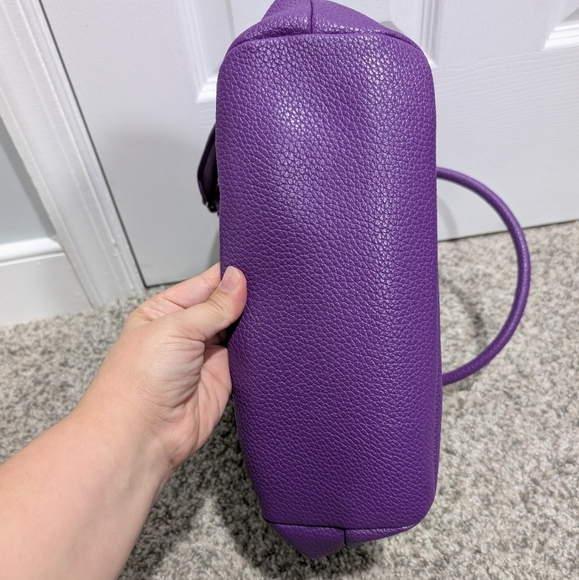 Nine West Purple Shoulder Handbag with Silver Hardware - Picture 6 of 9